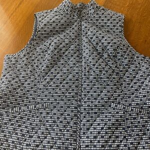 Talbots navy polka dot Quilted Vest 3x